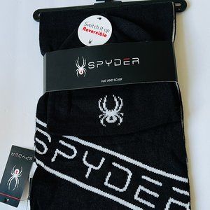 SPYDER Men's Reversible Hat & Scarf Set NWT